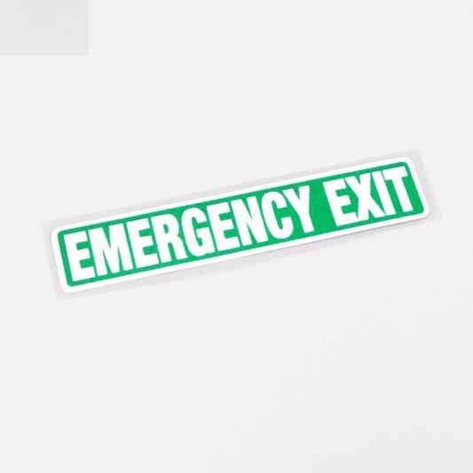 13CM*2.3CM Interesting EMERGENCY EXIT Car Sticker Decal  Graphical Decoration 13-0348