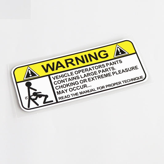 15CM*6CM Fashion WARNING Car Sticker  Motorcycle Decal 13-0767