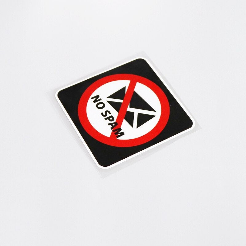 10.3CM*10.3CM Funny No Spam Car Styling Car Window Sticker Motorcycle Decal  13-0162