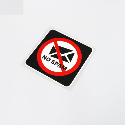 10.3CM*10.3CM Funny No Spam Car Styling Car Window Sticker Motorcycle Decal  13-0162