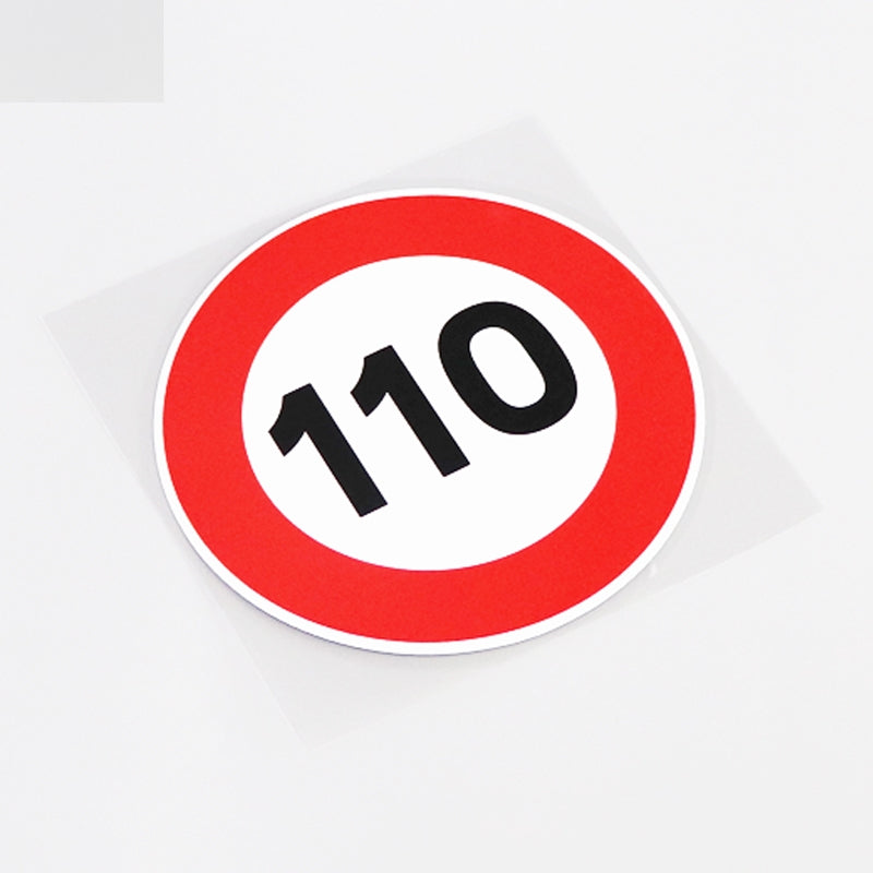 11.5CM*11.5CM Fashion Graphical  Speed limit 110 Car Sticker Decal Decoration 13-0893