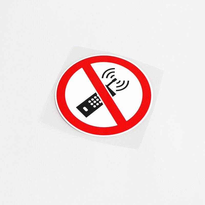 11.5CM*11.5CM High-quality Warning Mark Prohibit Call Cell Phone Car Sticker Decal  Graphical 13-0213