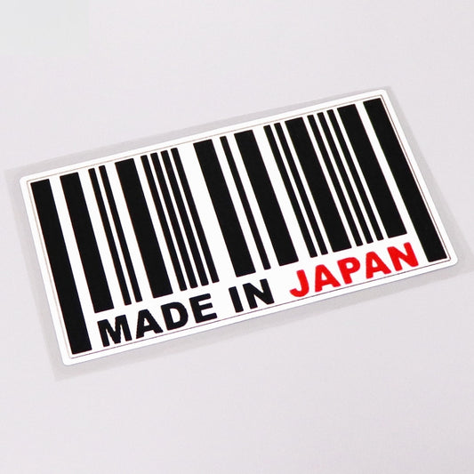 14CM*7.5CM Funny Made In Japan Bar Code Decoration Car Sticker Decal  13-0245