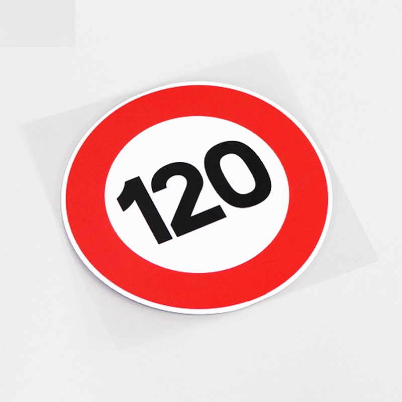12.7CM*12.7CM Fashion Warning Mark Speed limit 120  Car Sticker Decal 13-0891