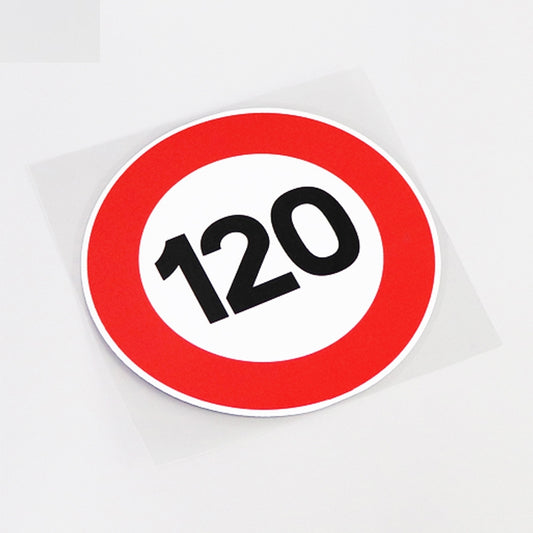 12.7CM*12.7CM Fashion Warning Mark Speed limit 120  Car Sticker Decal 13-0891
