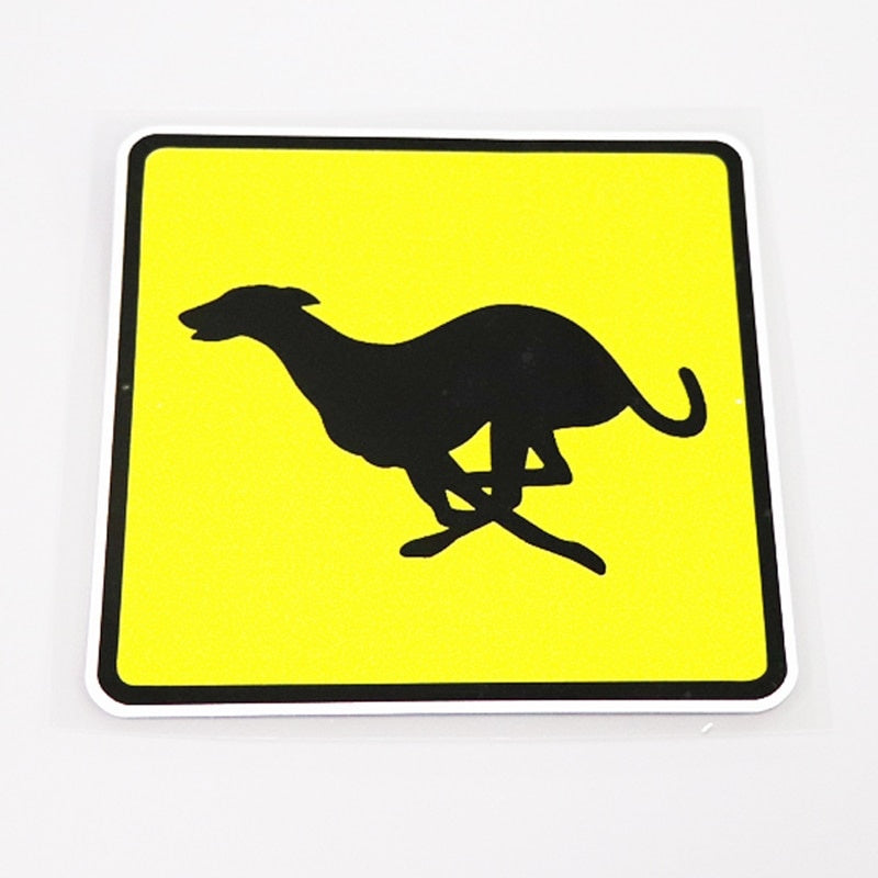 12.8CM*12.8CM Interesting Motorcycle Car-styling Animal GREYHOUND RUNNING  Car Sticker Decal 13-0987