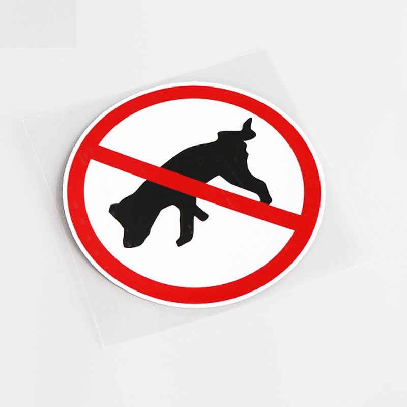 12.3CM*12.3CM Fashion  Prohibit Dog Pee Decal Car Sticker  13-0765