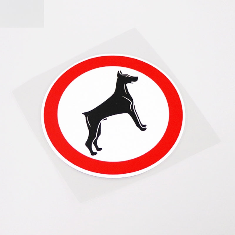 10.7CM*10.7CM Personality Warning Mark Doberman Dog Decorate Car Sticker Decal  13-0978