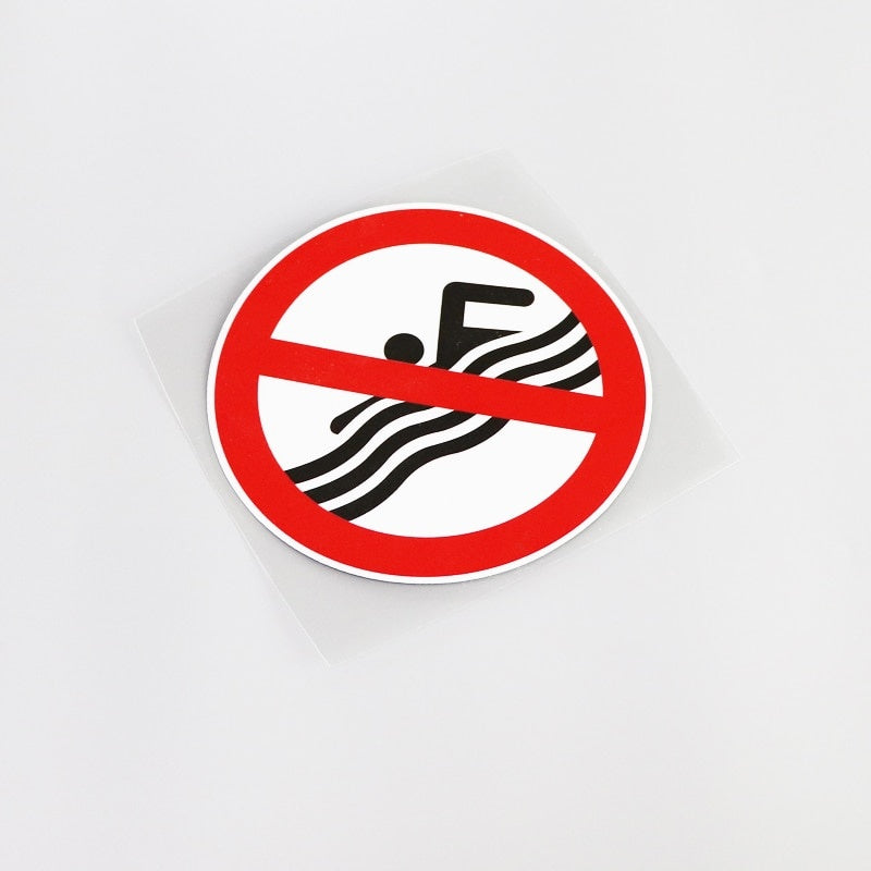 12.8CM*12.8CM Interesting No Swimming Cartoon  Car Styling Decal Car Sticker 13-0087