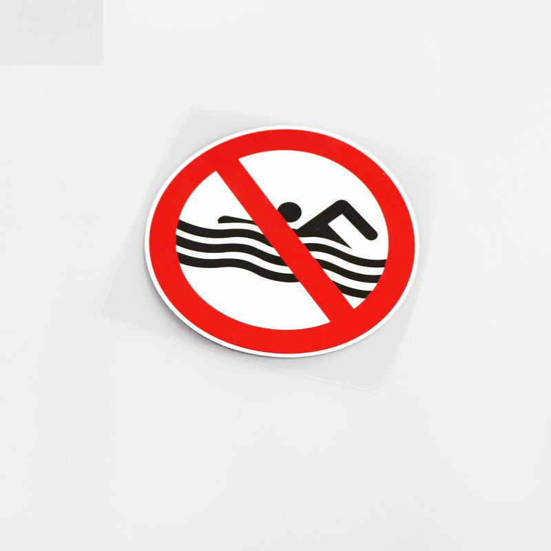 12.8CM*12.8CM Interesting No Swimming Cartoon  Car Styling Decal Car Sticker 13-0087