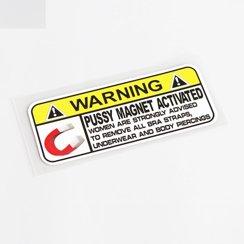 12.2CM*5CM Fashion WARNING Graphical Car Sticker Motorcycle Decal  13-0768