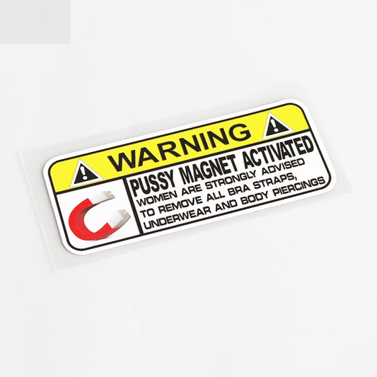 12.2CM*5CM Fashion WARNING Graphical Car Sticker Motorcycle Decal  13-0768