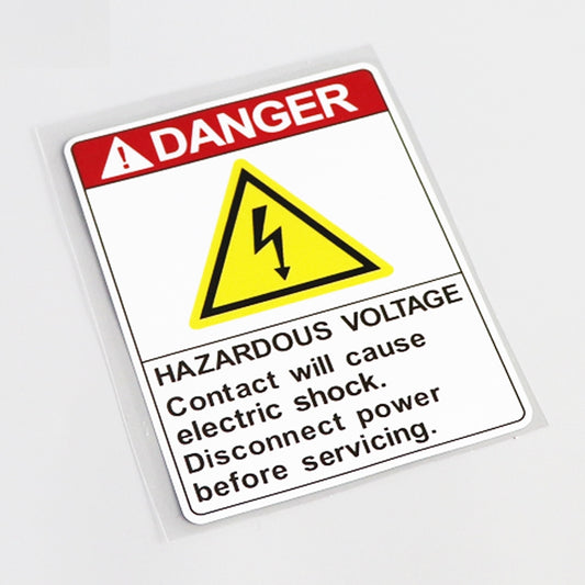 9.7CM*12.8CM Warning Mark DANGER HAZARDOUS VOLTAGE  Decal Car Sticker 13-0591