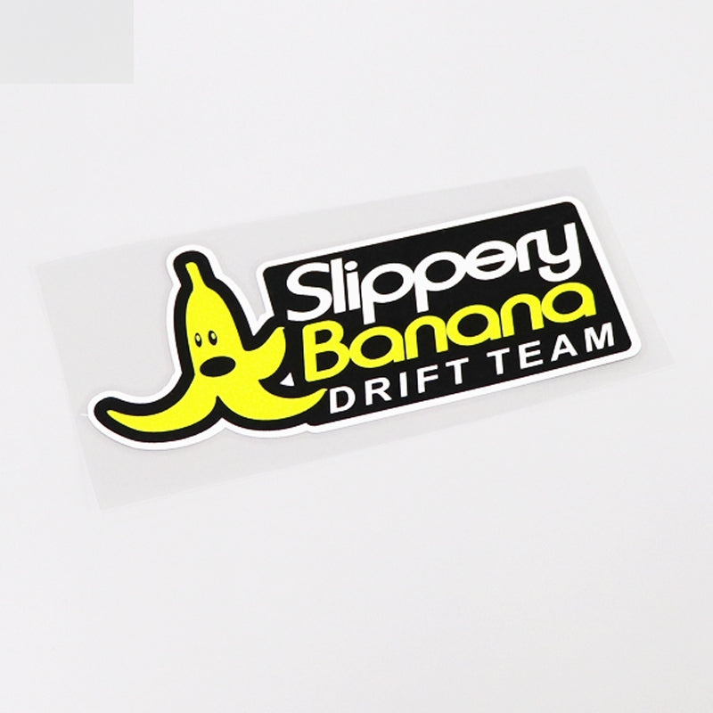 15CM*6CM Interesting SLIPPERY BANANA DRIFT TEAM  Decal Car Sticker Accessories 13-1056