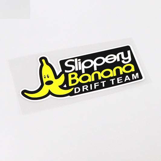 15CM*6CM Interesting SLIPPERY BANANA DRIFT TEAM  Decal Car Sticker Accessories 13-1056