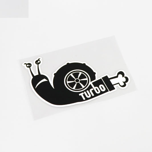 12.8CM*8.3CM Turbo Snail JDM Car Drift Funny Decal  Car Sticker 13-0285