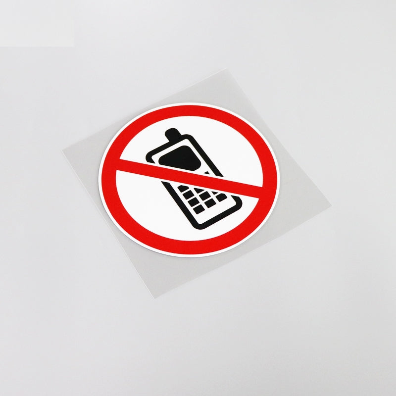 12.8CM*12.8CM Warning Prohibit Phoning Symbol Fun   Decal Car Sticker 13-0107
