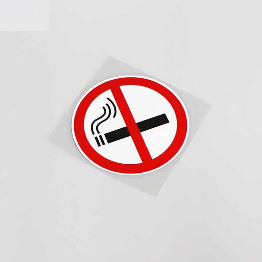 10.4CM*10.4CM Cartoon Warning No Smoking Waterproof  Car Sticker Decal Graphical 13-0060