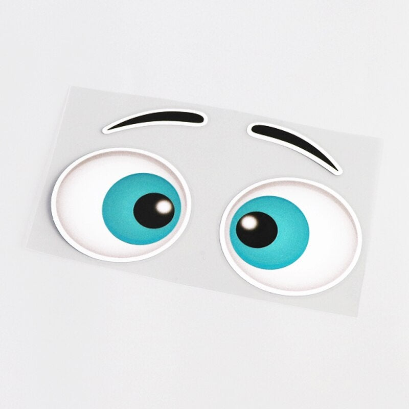14.7CM*8.5CM Funny Car Styling Eye Cartoon  Car Sticker Decal  13-0447