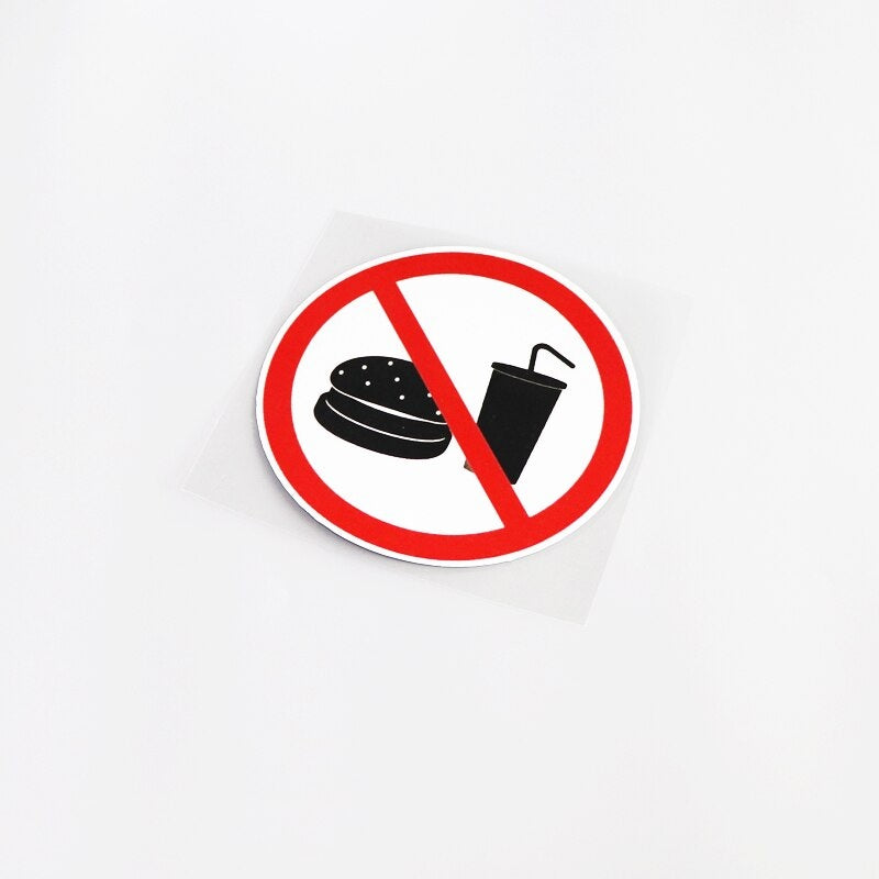 12CM*12CM Warning No Hamburgers And Drinks Decal Automobiles Car-styling Car Sticker 13-0092
