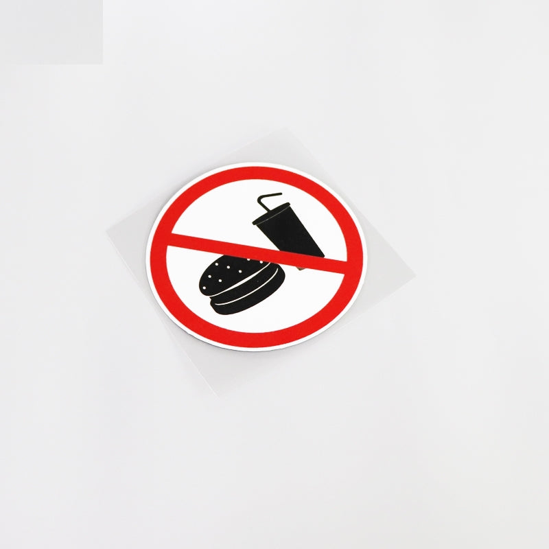 12CM*12CM Warning No Hamburgers And Drinks Decal Automobiles Car-styling Car Sticker 13-0092