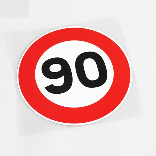13.8CM*13.8CM Fashion Motorcycle Car-styling SPEED LIMIT 90KPH SIGN  Decal Car Sticker 13-0755