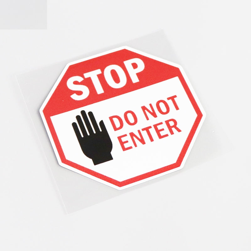 10CM*10CM STOP DO NOT ENTER Fun Warning Mark Decal Car Sticker  Accessories 13-0419