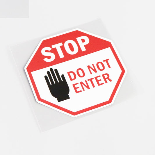 10CM*10CM STOP DO NOT ENTER Fun Warning Mark Decal Car Sticker  Accessories 13-0419