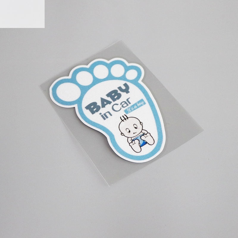 7.5CM*10.5CM Warning Fun Baby In Car  Car Window Sticker Decal Decoration 13-0048