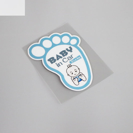 7.5CM*10.5CM Warning Fun Baby In Car  Car Window Sticker Decal Decoration 13-0048