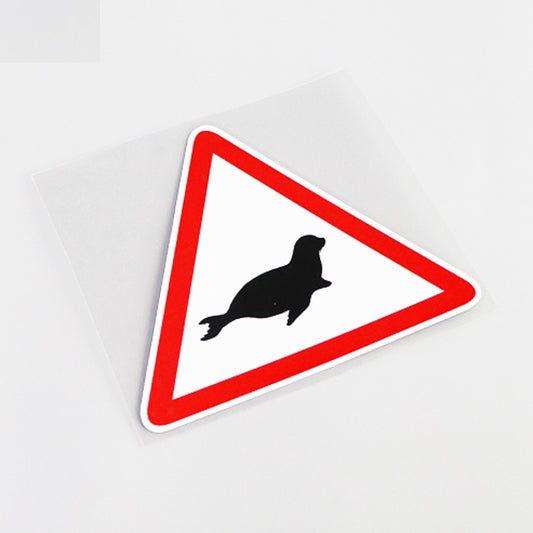 12CM*10.2CM Fashion Animal Sea Lions Warning Mark Decal Car Sticker  13-0787