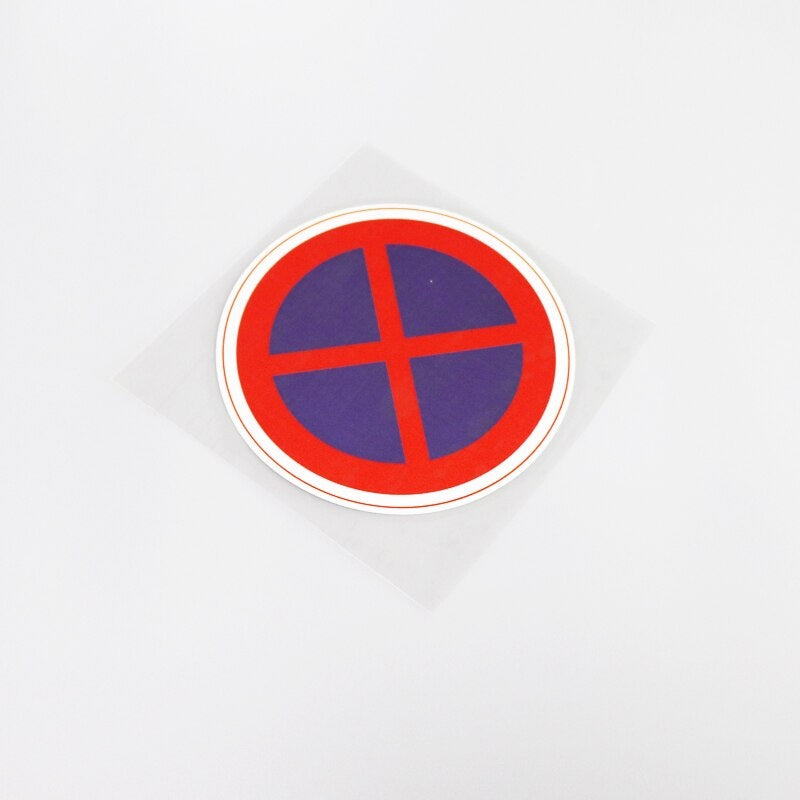13CM*13CM Parking Is Prohibited Symbol Warning Car Sticker Decal  Decoration 13-0104