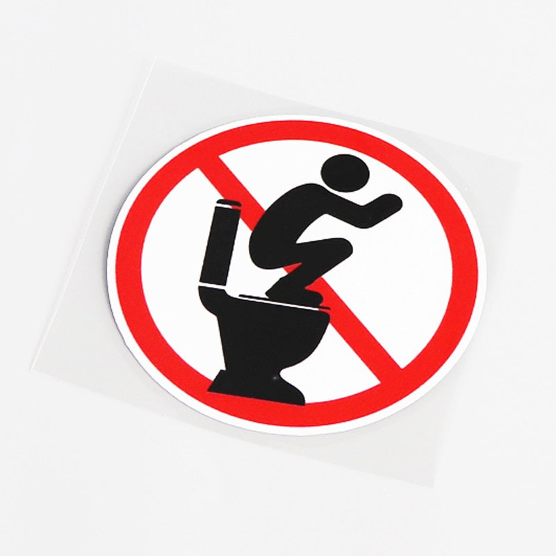 9.6CM*9.6CM Fashion Warning Mark No Jumping  Car Sticker Decal Decoration 13-0534