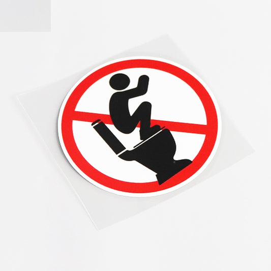 9.6CM*9.6CM Fashion Warning Mark No Jumping  Car Sticker Decal Decoration 13-0534