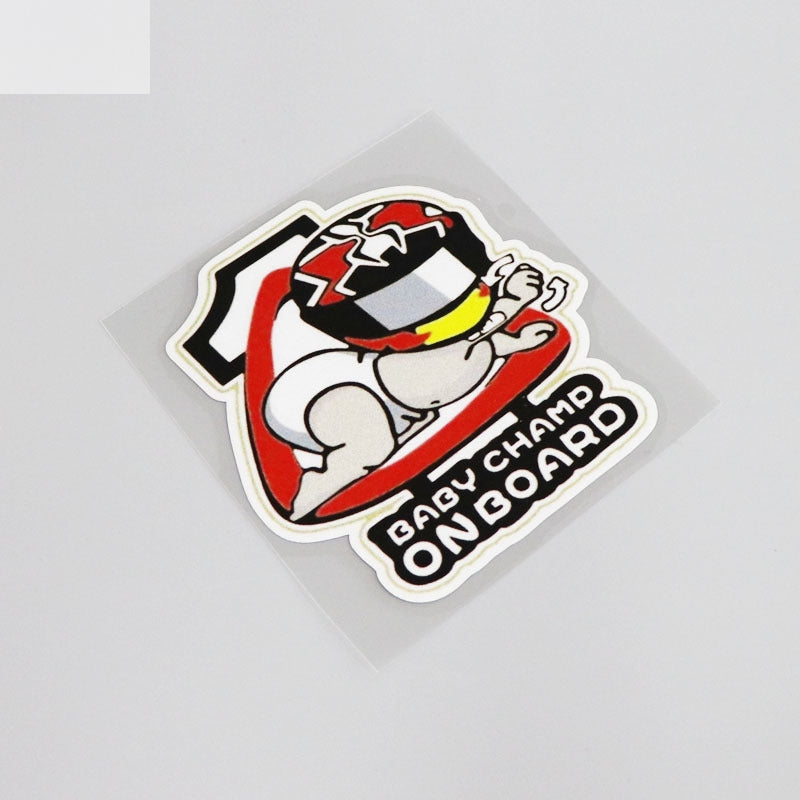 9.5CM*10.3CM Cartoon BABY ON BOARD  Waterproof Decal Car Sticker Decoration 13-0034