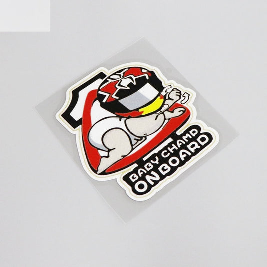 9.5CM*10.3CM Cartoon BABY ON BOARD  Waterproof Decal Car Sticker Decoration 13-0034