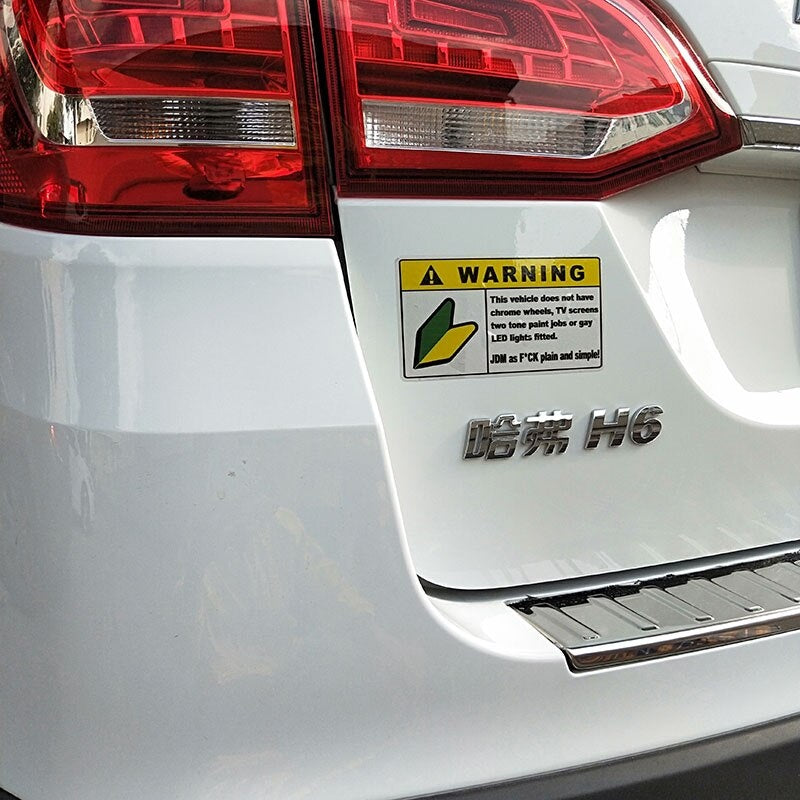 13.7CM*7.2CM Personality Warning JDM RACING DRIFT High-quality Car Sticker Decal  13-0236
