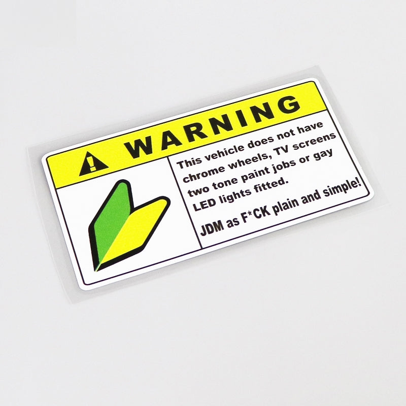 13.7CM*7.2CM Personality Warning JDM RACING DRIFT High-quality Car Sticker Decal  13-0236