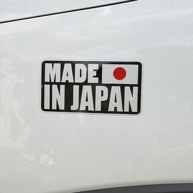 12.1CM*6.1CM Cartoon Fun Made In Japan Text Car Sticker Decal   13-0217