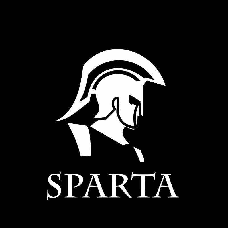 11.2*12.6CM Oem Brave Sparta Warrior Symbol Car Sticker Black/Silver Covering The Body Soldier Decal Vinyl C21-0127