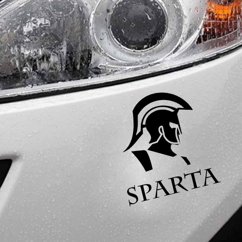 11.2*12.6CM Oem Brave Sparta Warrior Symbol Car Sticker Black/Silver Covering The Body Soldier Decal Vinyl C21-0127
