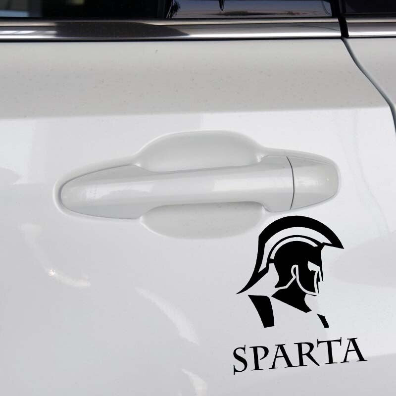 11.2*12.6CM Oem Brave Sparta Warrior Symbol Car Sticker Black/Silver Covering The Body Soldier Decal Vinyl C21-0127