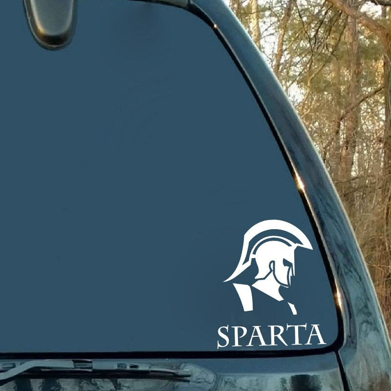 11.2*12.6CM Oem Brave Sparta Warrior Symbol Car Sticker Black/Silver Covering The Body Soldier Decal Vinyl C21-0127