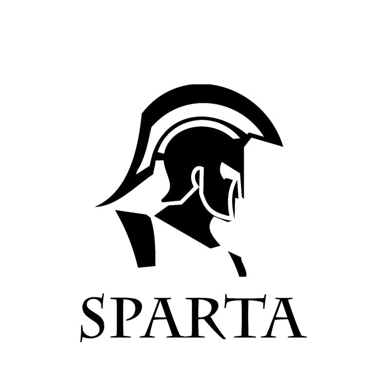 11.2*12.6CM Oem Brave Sparta Warrior Symbol Car Sticker Black/Silver Covering The Body Soldier Decal Vinyl C21-0127