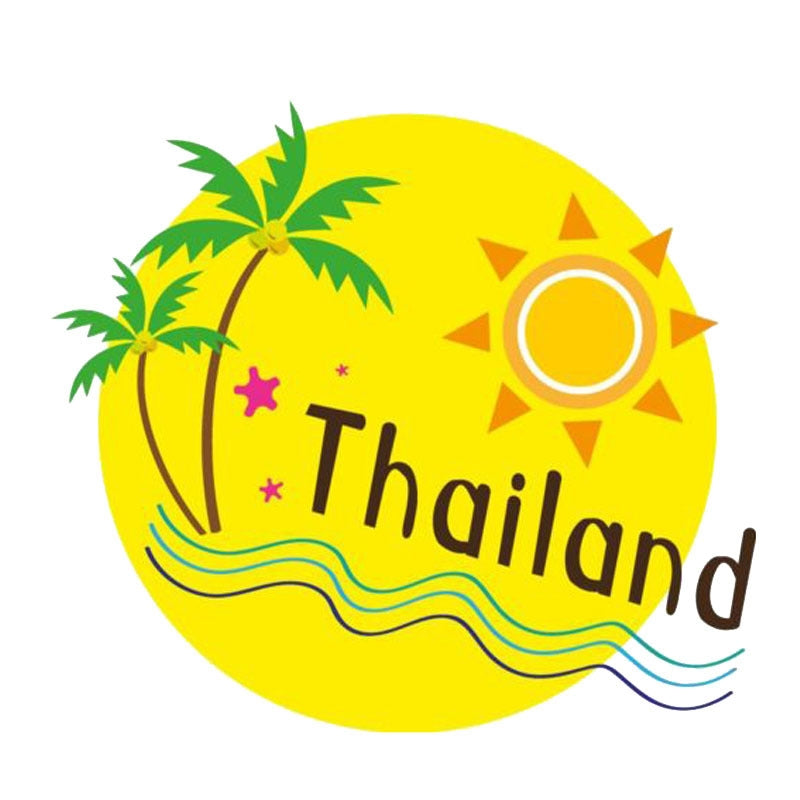 12.4CM*11.2CM Cute Thailand Travel Decal   Motorcycle Car Sticker 11-00257