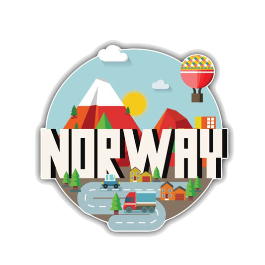 13CM*13CM Interesting Norway Vintage Label  Motorcycle Car Sticker 11-00398