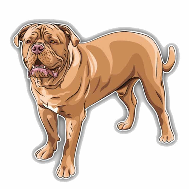 15CMx14.3CM French Mastiff Breed Dog Car Bumper Decoration Car Sticker C1-9062
