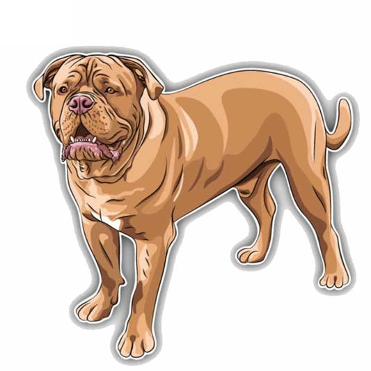 15CMx14.3CM French Mastiff Breed Dog Car Bumper Decoration Car Sticker C1-9062