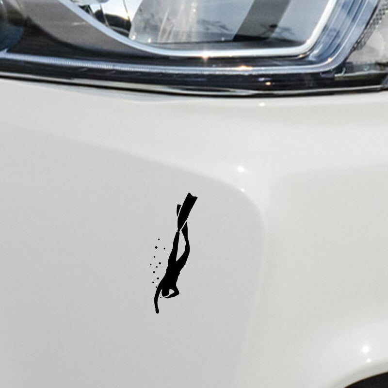 4.6*15.7CM Divers Driving Car Stickers Ocean Treasure Hunter Diving Enthusiasts  Stickers C12-0675