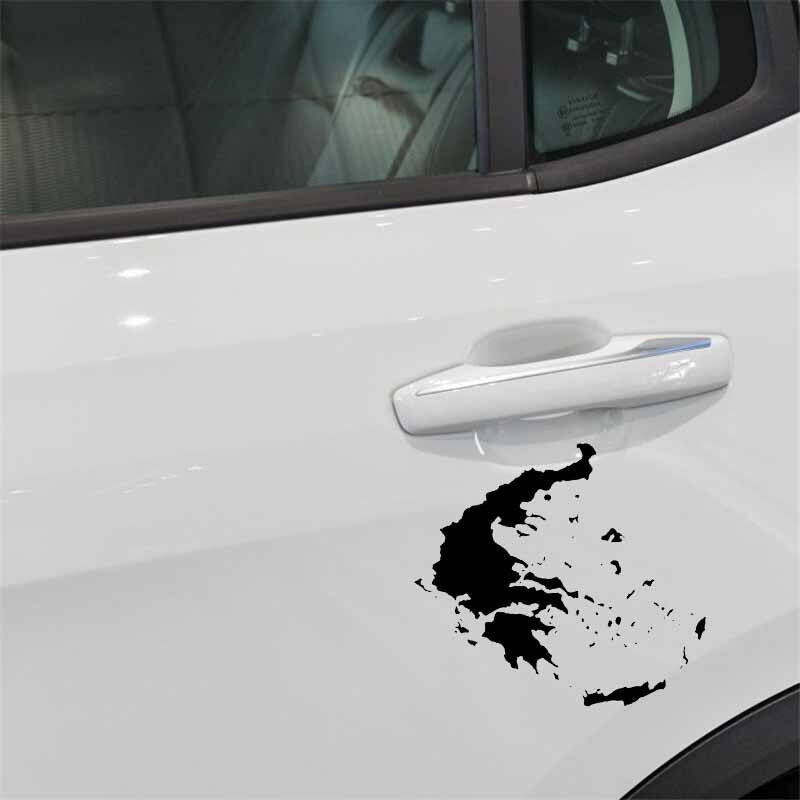 15CMX15CM Greece Map Vinyl Black/Silver Car Sticker Decal Graphical C18-0015